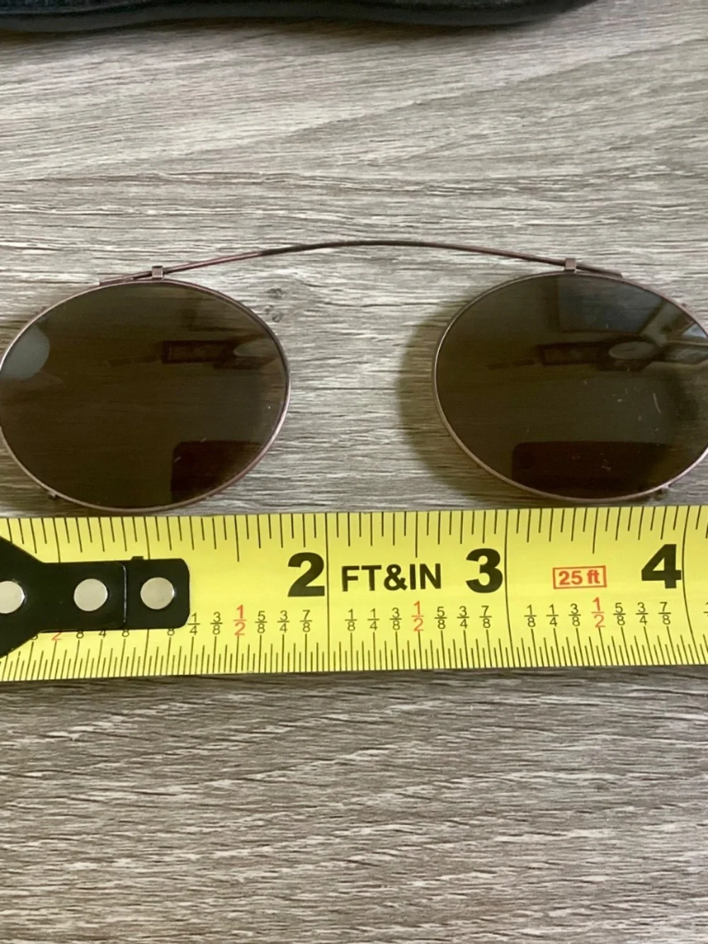 Lot Of 2 Vintage Clip On Sunglasses W/Hard Case OKO Round Rectangular Unisex